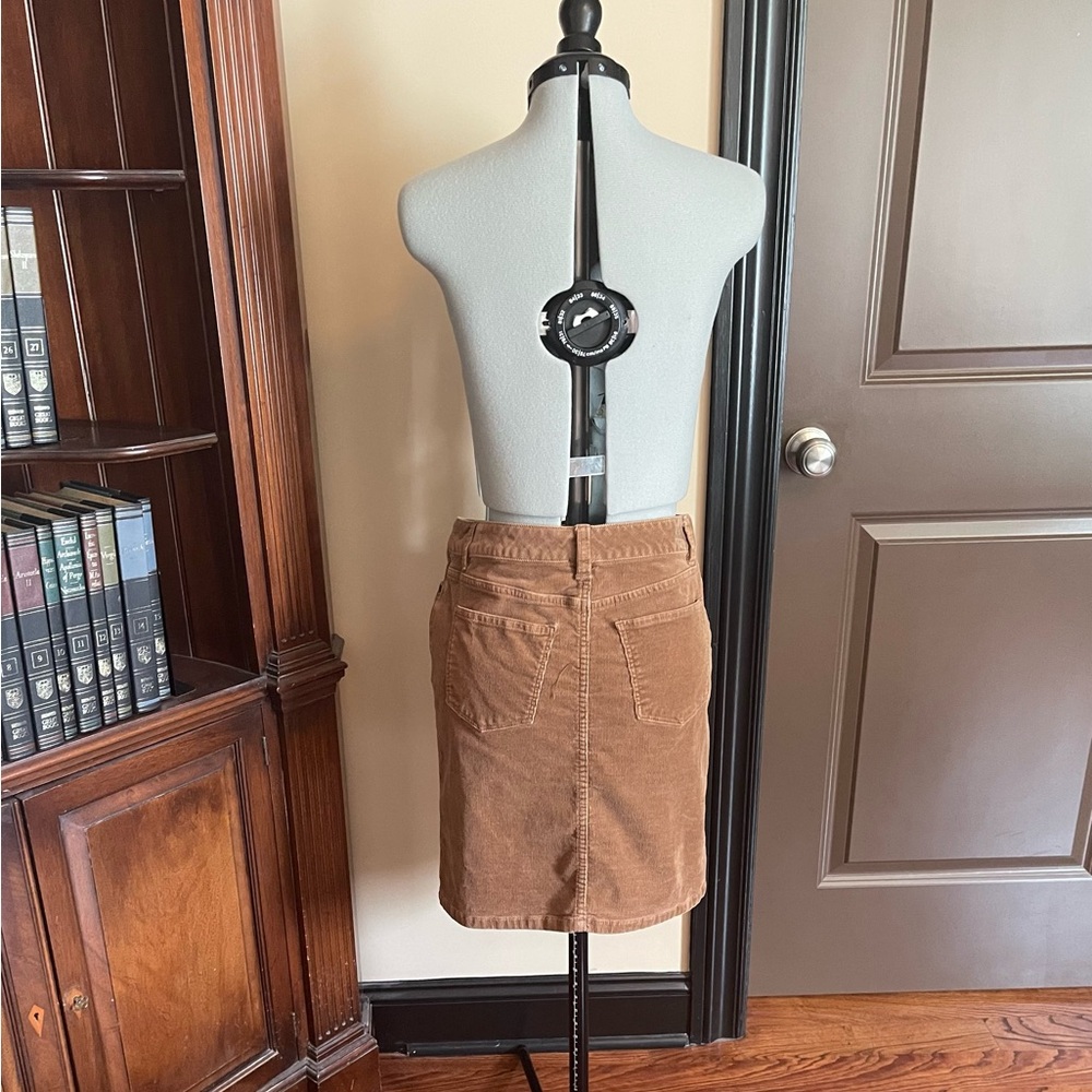 EUC Talbots Tan Corduroy Mini Pencil Skirt Casual - Picture 2 of 6